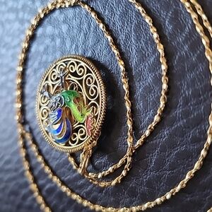 VTG Gold and Multicolor Pendant Necklace